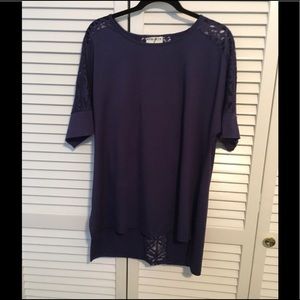 Ava & Viv Navy Blouse